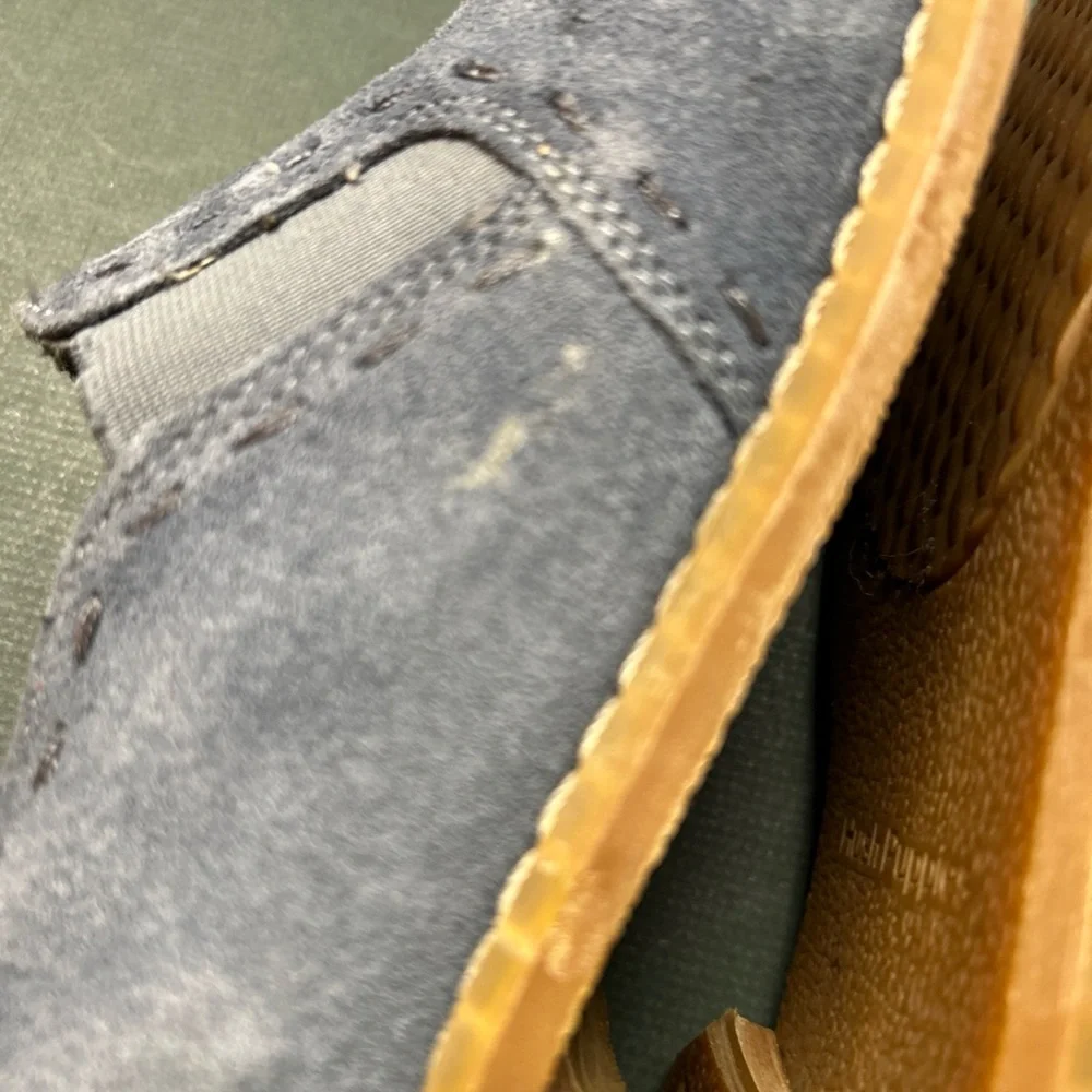 Hush Puppies Shoes Sz 6.5M Slip On Loafers Flats Blue Suede Casual Summer Womens